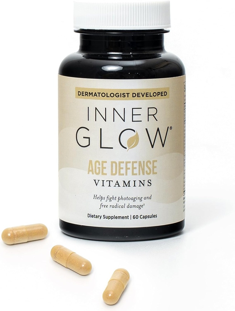 Age Defense Vitamins - Δερματολόγος και πλαστικός χειρουργός Αναπτύχθηκε για την καταπολέμηση της φωτογήρανσης και του μελάσματος, Polypodium Leucotomos Antioxidant Formula – Vegan, Χωρίς γλουτένη – 60 κάψουλες