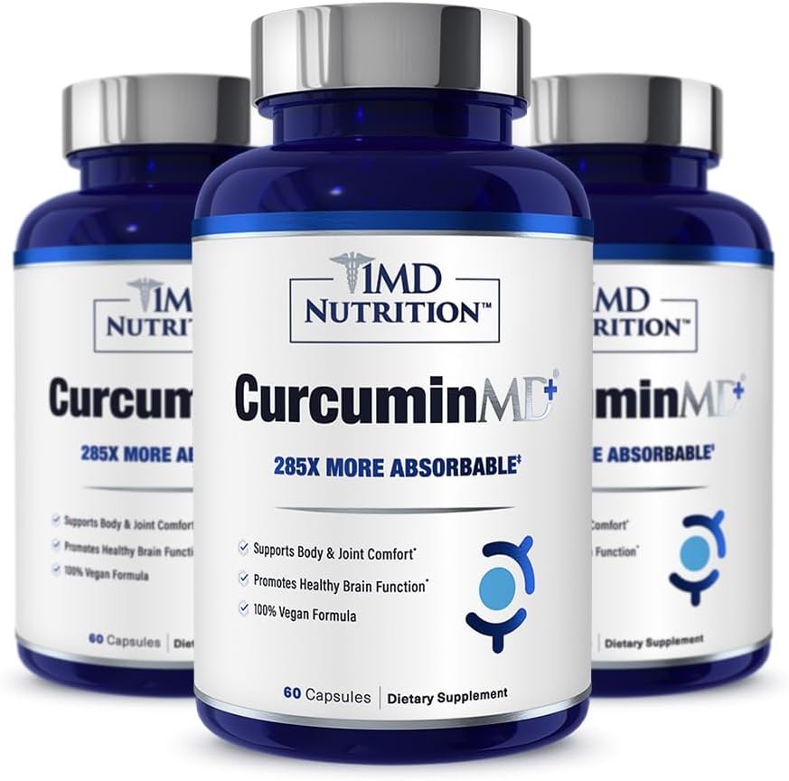 1MD Διατροφή CurcuminMD Plus - Turmeric Κουρκουμίνη με Boswellia Serrata - 285x Περισσότερα Απορροφώμενη 