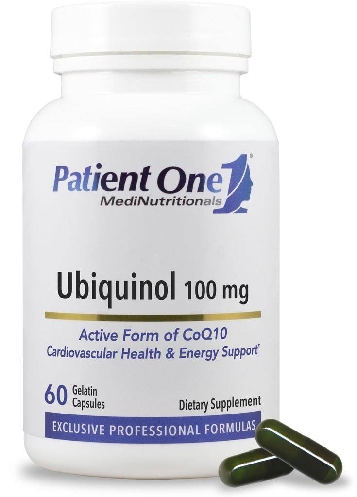 Patient One Ubiquinol 100 mg | Supplement to Support Heart and Vascular Health* | Active Antioxidant Form of CoQ10 | 60 Capsules