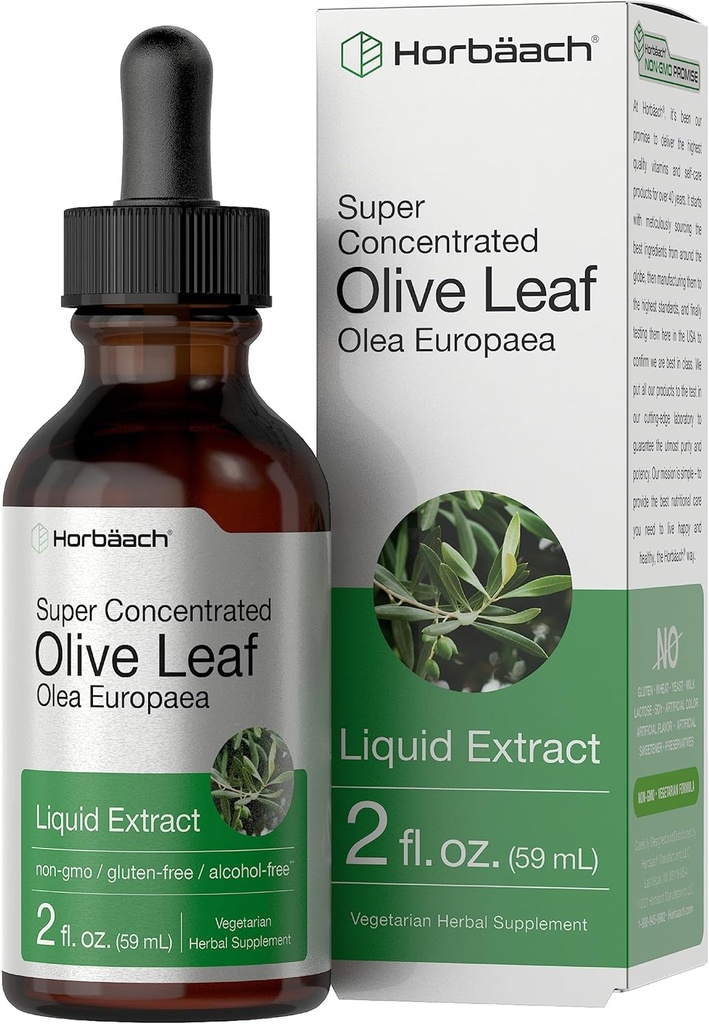Horbäach Olive Leaf Extract Liquid 