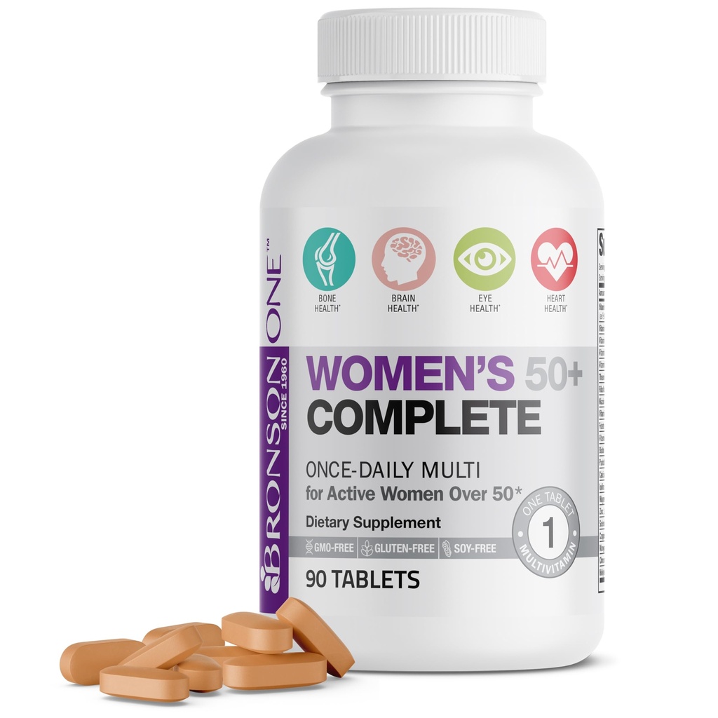 Bronson ONE Daily Women’s 50+ Complete Multivitamineral, 90 δισκία
