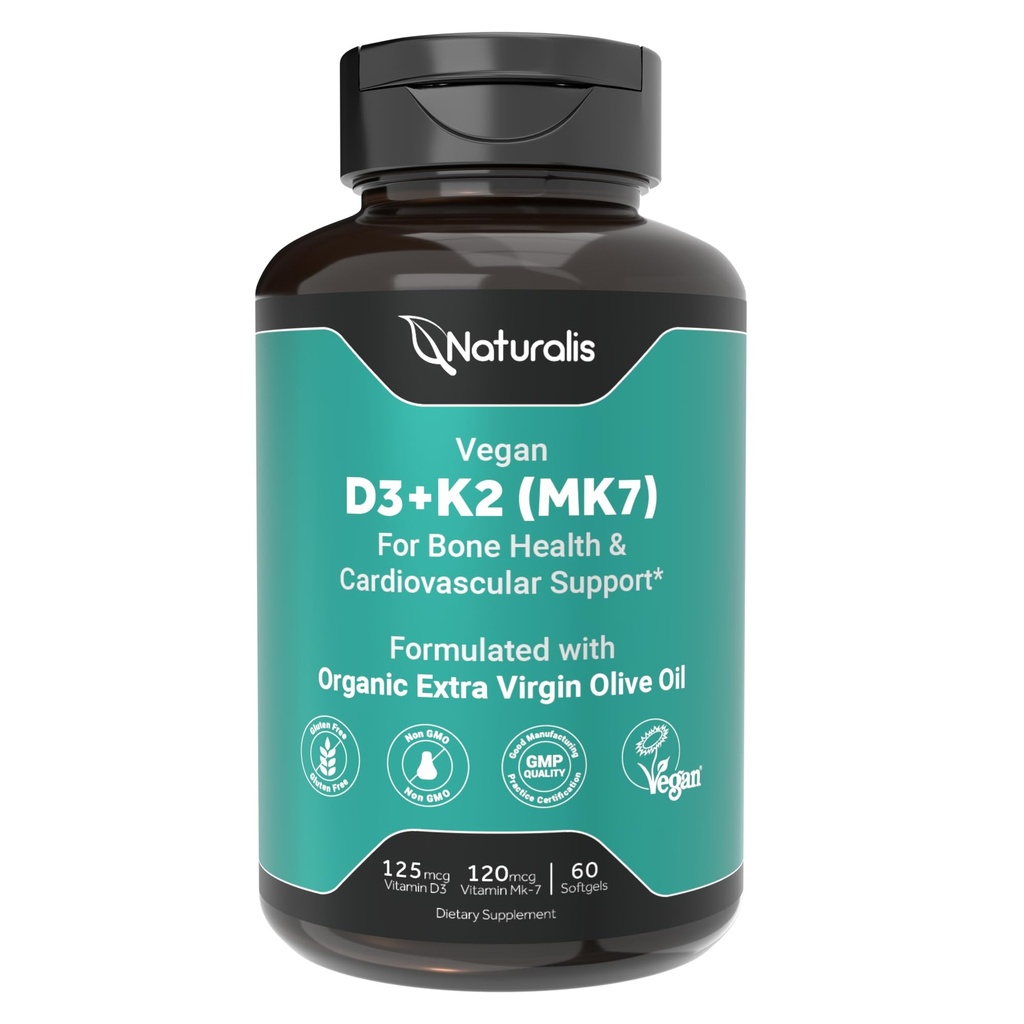 Naturalis Vegan Βιταμίνη D3 + K2 από την Algae 