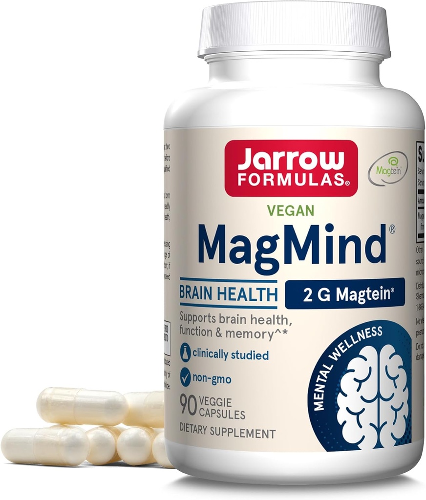 Jarrow Formulas Alpha GPC 300mg υποστήριξη λειτουργίας του εγκεφάλου & MagMind κάψουλες για την υγεία του εγκεφάλου μαγνήσιου