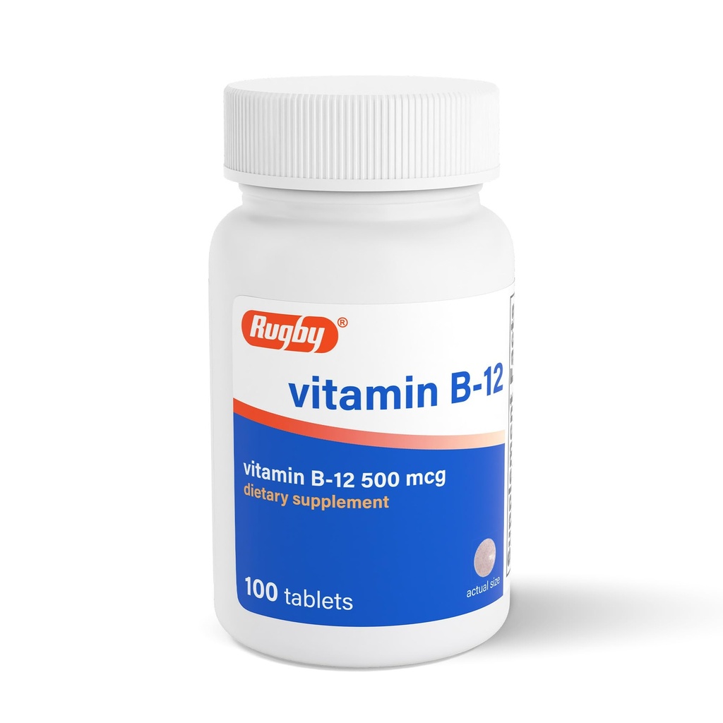 RUGBY Βιταμίνη B-12 500 MCG 100CT Συσκευασία του 1