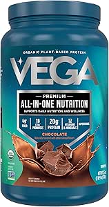 Vega Organic All-in-One Vegan Protein Powder, Σοκολάτα - Superfood Ingredients, Βιταμίνες για Υποστήριξη Ανοσίας, Keto Friendly, Pea Protein for Women & Men, 25 Oz (Packaging May Vary)
