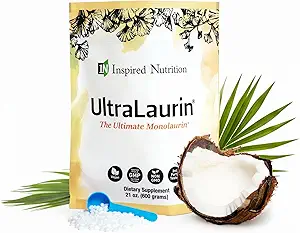 UltraLaurin ® Monolaurin Supplement for Immune Support and Gut Health - Monolaurin Pellets - 21oz - 200 Servings, 3000 mg Each