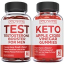 Atlantis Nutrition Testosterone Booster 60 Gummies + Keto Apple Cider Vinegar 60 Gummies