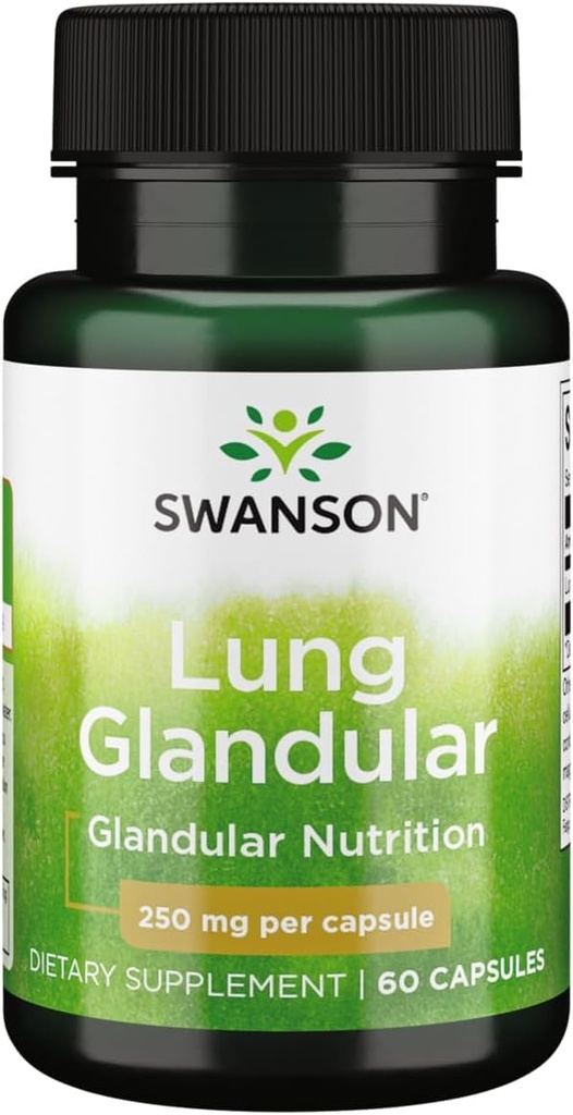 Swanson Raw Lung Glandular 250 Milligrams 60 Κάψουλες