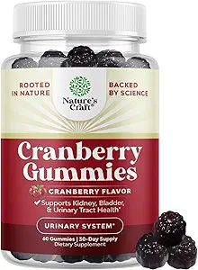 Φυσικό Cranberry Gummies για τις γυναίκες και τους άνδρες - Επιπλέον δύναμη Νόστιμα αντιοξειδωτικά Cranberry Chews για την υγεία των νεφρών ουροφόρων οδών Υποστήριξη της ουροδόχου κύστης & ανοσοποιητική υγεία - Vegan Γλουτένη & Ζελατίνη Δωρεάν