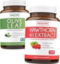 Bundle of Olive Leaf Extract & Hawthorn Berry Extarct - Healthy Herbs Bundle - Olive Leaf Extract με 20% Oleuropain & Hawthorn Berry 4:1 Extract - Συμπυκνωμένο από 2660mg Φρέσκα μούρα (120 Caps)