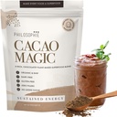 Φιλόσοφη οργανική μείξη μαγικών τροφίμων Cacao Magic Superfood – Φυτική σκόνη πρωτεΐνης με ακατέργαστο Cacao, Reishi Mushroom & Maca Root – Συμπλήρωμα σοκολάτας χωρίς ζάχαρη Vegan, 32 σερβιέτες