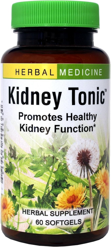 Herbs, Etc. Kidney Tonic Softgels - Function Supplement - Natural with Dandelion, Saw Palmetto & Parsley - 60 Softgels (60 Servings)
