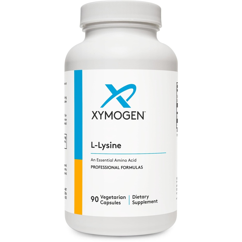 XYMOGEN L-Lysine 1000mg Κάψουλες - Amino Acid συμπλήρωμα για την υποστήριξη σύνθεση του κολλαγόνου, παρέχει ισορροπία σε μια υψηλή πρόσληψη αργινίνης (90 κάψουλες)