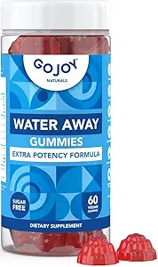 GOJOY Water Away Gummies – Φυσική διουρητική υποστήριξη για τη διατήρηση του νερού και την ενυδάτωση ισορροπία – φυτική φόρμουλα με δαντελόνιο – 60 Vegan Gummies