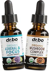 Adrenal Support & Mushroom Liquid Drops - Organic Adrenal and Focus Supplement, Cortisol Support - Mushroom Complex Μανιτάρια Μανιτάρια Μανιτάρια του Λιονταριού, Reishi Turkey Tail Extract Shiitake Agaricus Maitake
