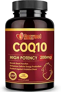 CoQ10 200mg Softgels με PQQ & Omega 3, Μέγιστο Συνένζυμο Απορρόφησης Q10, Ισχυρό Αντιοξειδωτικό για την Υγεία της Καρδιάς & Ενέργειας, 120 Count, 4 Μήνες Προμήθεια, Μη ΓΤΟ