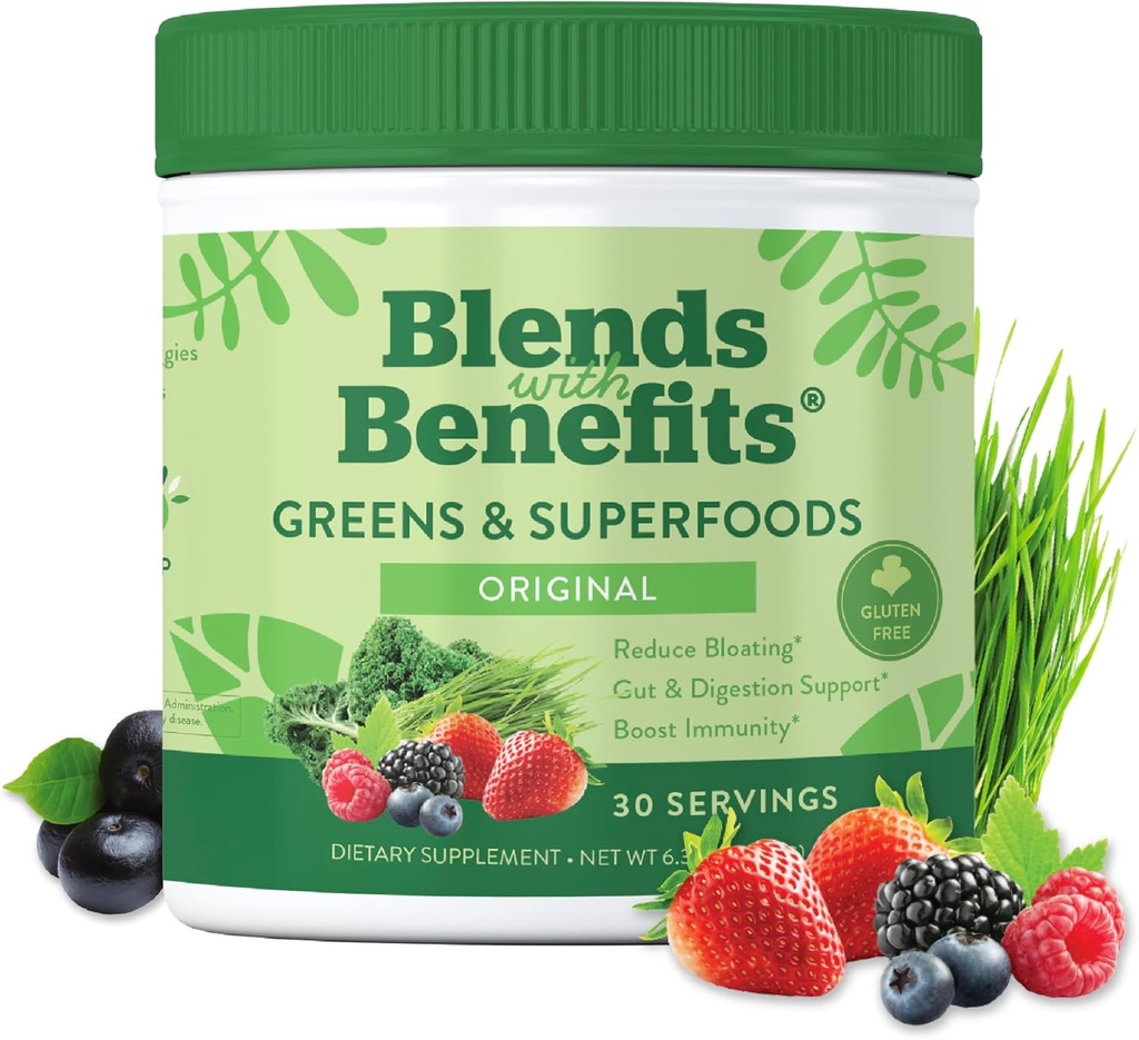 360 Διατροφή Super Greens Σκόνη με Προβιοτικά & Digestive Ένζυμα, Ζάχαρη & Χωρίς Γλουτένη, Φυτικά Superfood για την Υγεία των Ούρων, Ανοσία - 6.35 oz
