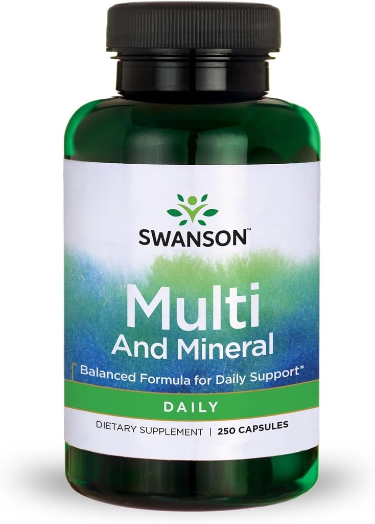 Swanson Multi and Mineral Daily Ανδρικές Πολυβιταμίνες Multimineral Health Supplement 250 Κάψουλες (Caps)