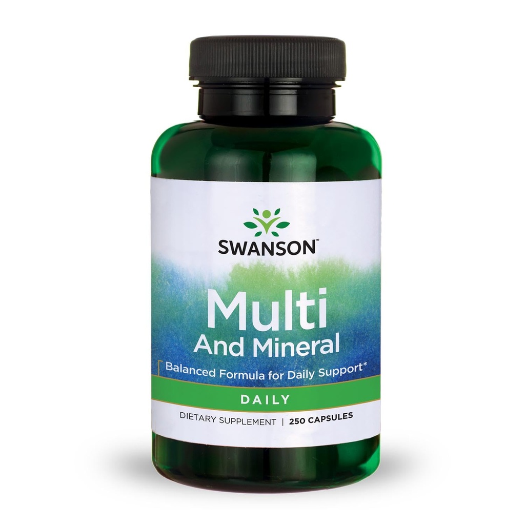 Swanson Multi and Mineral Daily Ανδρικές Πολυβιταμίνες Multimineral Health Supplement 250 Κάψουλες (Caps)