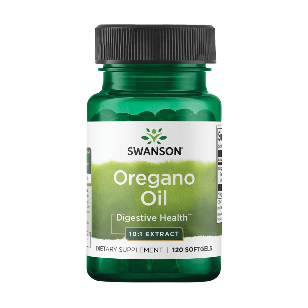 Swanson Oregano Oil 10:1 Extract Digestive and Respiratory Health Supplement for Adults Seeking Natural GI and Urinary Tract Support - 150 mg (120 Softgels)