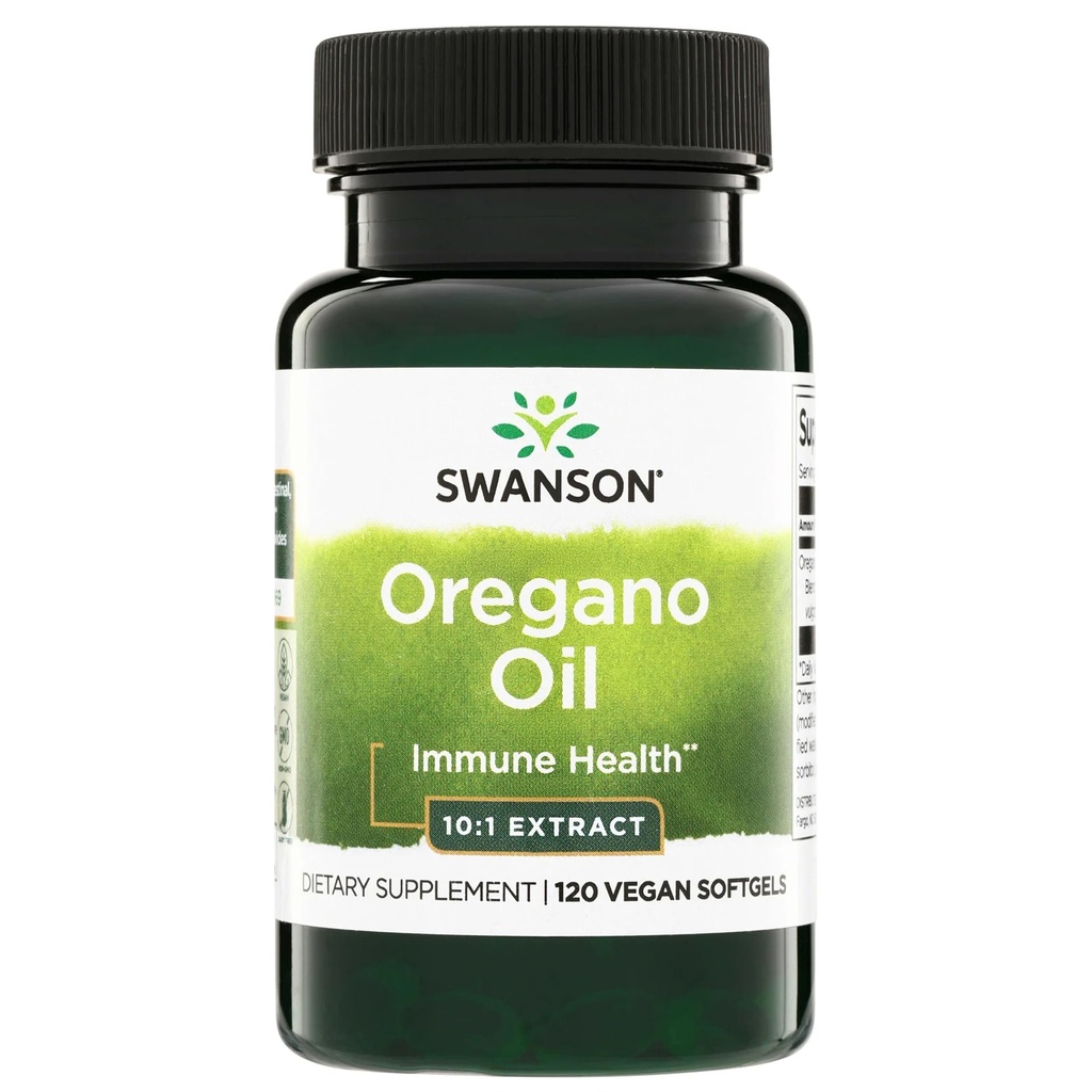 Swanson Oregano Oil 10:1 Extract-Φυσικό συμπλήρωμα που προωθεί Digestive Υγεία-αναπνευστική & ουρική Φυλλαδική Υποστήριξη Υγείας (120 Softgels, 150mg το καθένα)