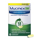 Mucinex DM 12Hr Παθολογία Θώρακος & Βήχας Για Ενήλικες, Ψυχρή και Βήχα Ιατρική για Υπερβολική Ανακούφιση Μούκου, 600 mg Guaifenesin & 30 mg Dextromethorphan HBr, 68 Δισκία Bi- Layer