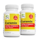 Terry Φυσικά Curamin Extra Strength - Κουρκουμίνη & Boswellia για Υγιεινή Υποστήριξη Κυκλοφορίας - Turmeric συμπλήρωμα για τις αρθρώσεις βοήθειας, την υγεία των μυών και την παραγωγή ενδορφίνης - 120 δισκία (πακέτο του 2)