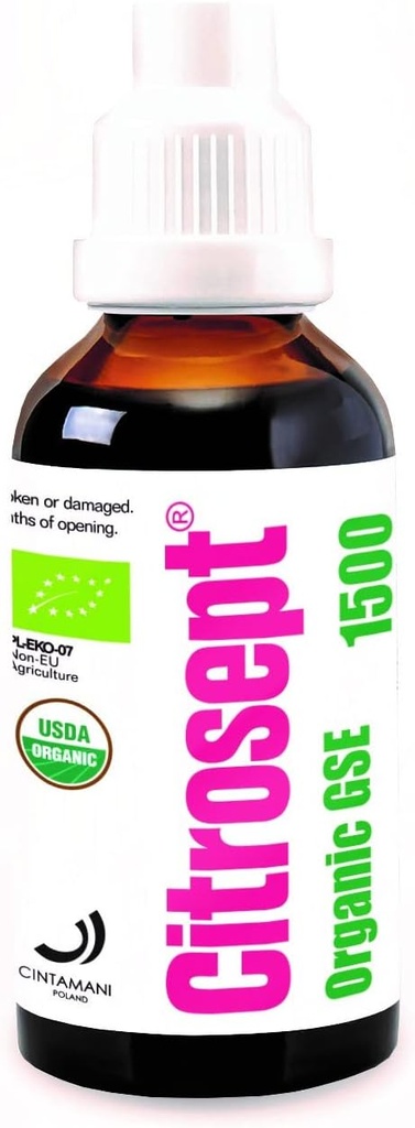 Citrosept Organic GSE, Higher Quality Extraction Process for Purity 