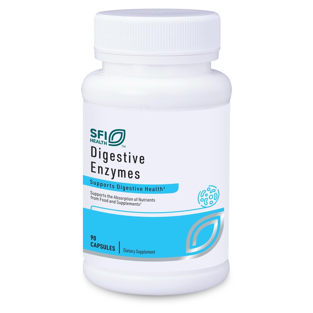Klaire Labs SFI Health Digestive Enzymes - Συμπληρώματα Υγείας με Amylase, Protease, Lactase, Cellulase & Lipase Enzymes for Digestion - Υποστηρίζει Περιστασιακό Μπλοκάρισμα & Αέριο (90 Κάψουλες)