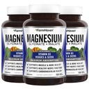 FarmHaven Magnesium Glycinate & Malate Complex w/ Vitamin D3, 100% Χηλικό για μέγιστη απορρόφηση, Vegan – Υγεία των οστών, Νεύρα, Μύες, 360 κάψουλες, 180 ημέρες