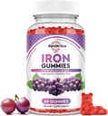 Iron Gummies - με ασβέστιο, ψευδάργυρο, φολικό & βιταμίνη B12, C, B6 για ενήλικες & παιδιά - Blood Builder & Energy Support for Iron Deficiency, Anemia, Vegan - Gummys