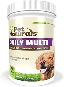 Pet Naturals Καθημερινή πολυβιταμίνη για σκύλους, Veggie Flavor, 150 μάσημα - Yummy Chews με Αμινοξέα, και Αντιοξειδωτικά - Υποστηρίζει την ενέργεια, τη μεταβολική λειτουργία και Pet Wellness