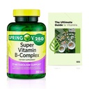 Sprin Val-Ley Super Vitamin B-Complex Tablets Διαιτητικό Συμπλήρωμα Αξίας Μέγεθος, 250 Count (πάνω από 8 μήνες προσφοράς) + Αποκλειστικός Οδηγός Βιταμίνης Vtmx (2 αντικείμενα)