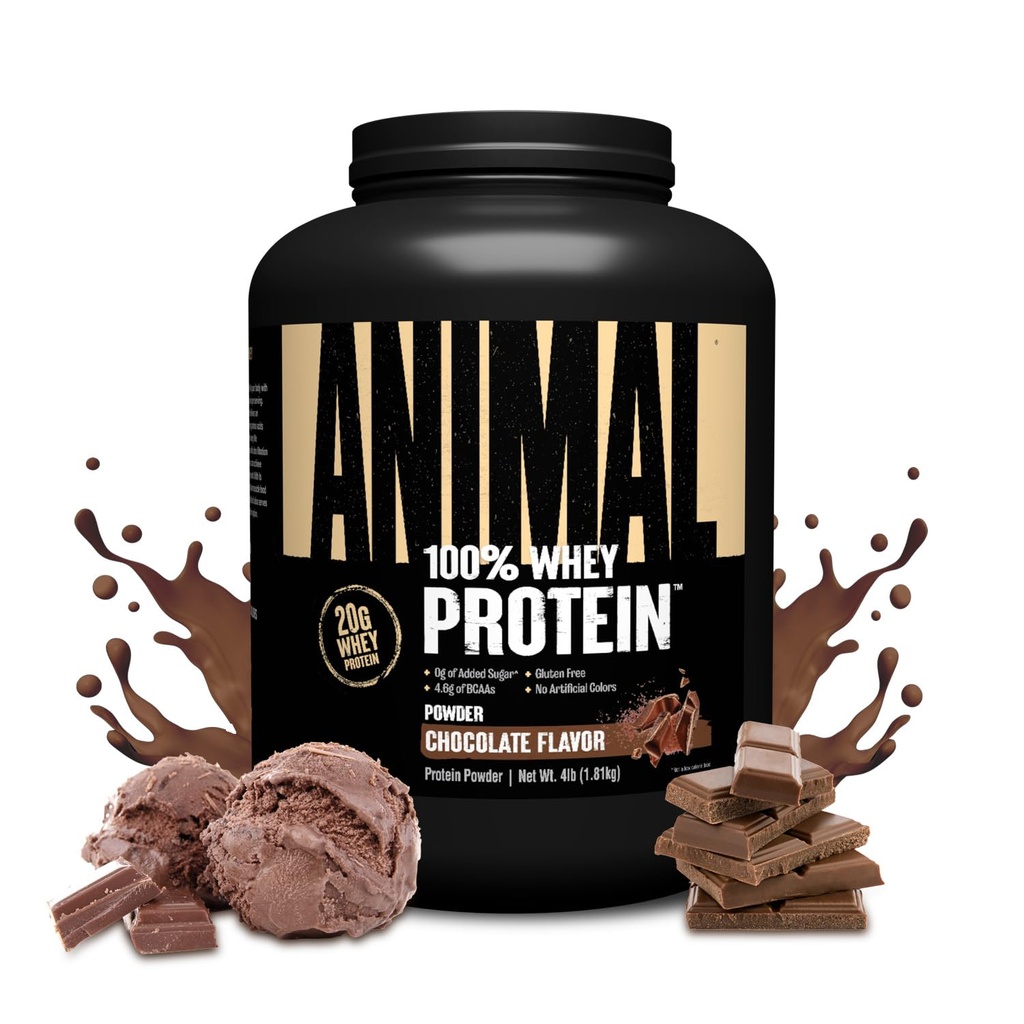 Ζώο 100% Whey Protein Powder – Whey Blend για την προ προπόνηση ή μετά την προπόνηση, την αποκατάσταση, ή μια οποιαδήποτε στιγμή χαμηλή πρωτεΐνη ζάχαρη ενίσχυση γεύμα αντικατάσταση με BCAA διακλαδισμένη αλυσίδα Αμινοξέα – σοκολάτα, 4 lb