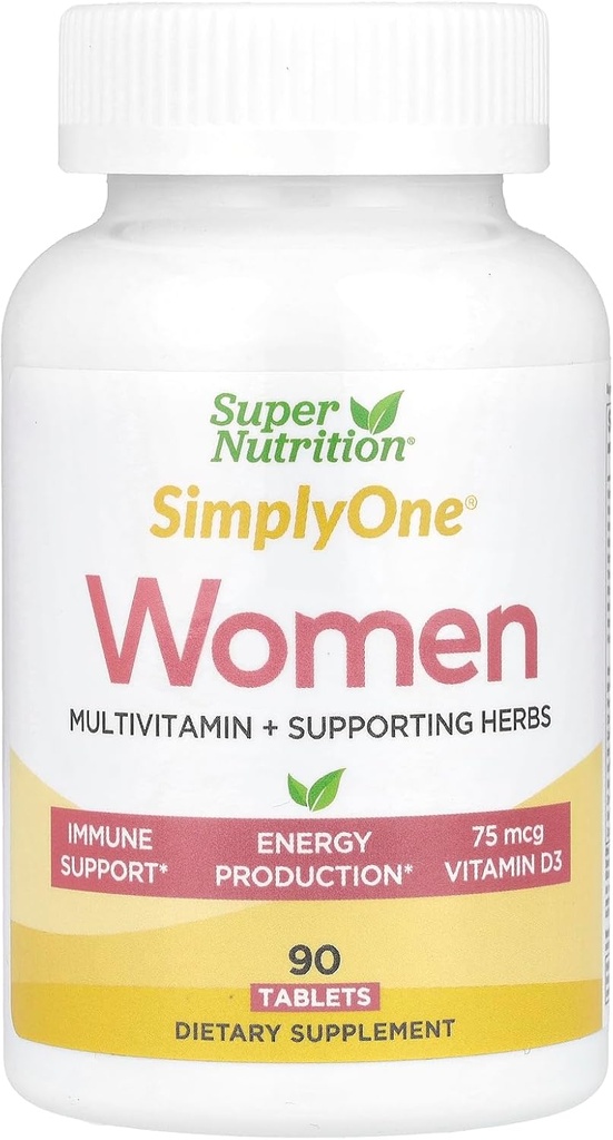 SuperNutrition Απλά Ένα πολυ-βιταμίνη για τις γυναίκες, υψηλής ισχύος, μία / ημέρα δισκία, 90 μέτρα