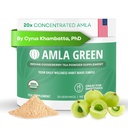 Amla Powder & Green Tea Superfood Supplement, 20x Ultra Concentrated Amla, Antioxidant Support, Made with Oolong Tea and Indian Gooseberries, Organic, Vegan, Classic Flavor, 30 Servings