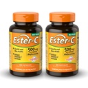American Health Ester-C 500 mg με Citrus Bioflavonoids - 120 Κάψουλες (Pack of 2) - 24ωρη Ανοσολογική Υποστήριξη - Μη ΓΤΟ, Χωρίς Γλουτένη - 120 Σύνολο Σερβιρίσματος