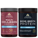 Αρχαία διατροφή Multi Collagen Protein Powder, Βανίλια, 24 σέρβις + Bone Broth Protein Powder, Βανίλια, 20 σέρβις