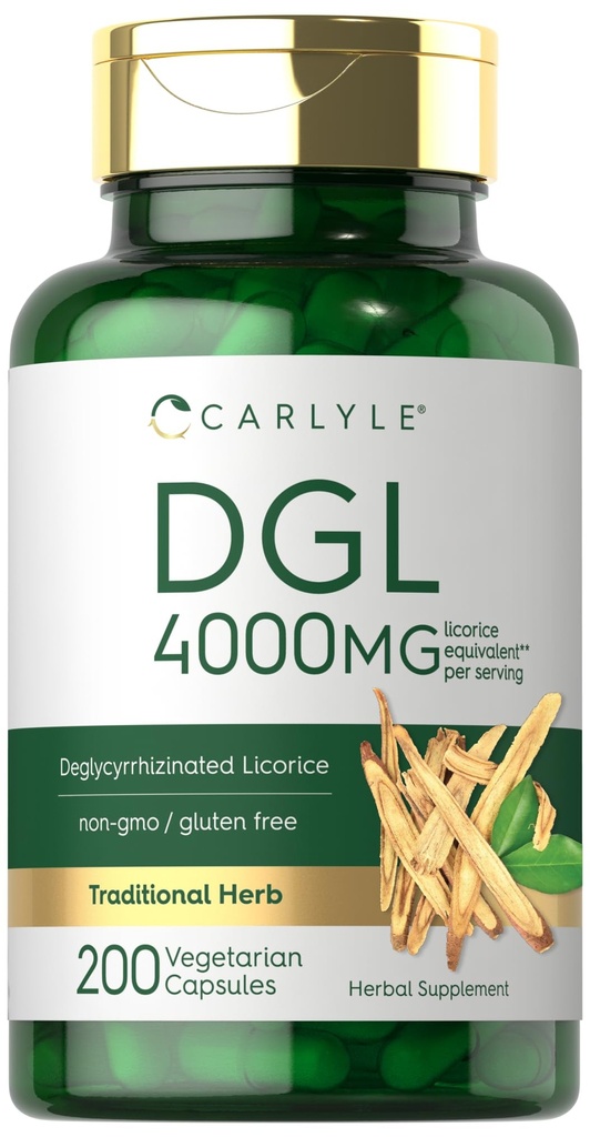 Carlyle DGL Deglycyrrhizinated Licorice Capses 