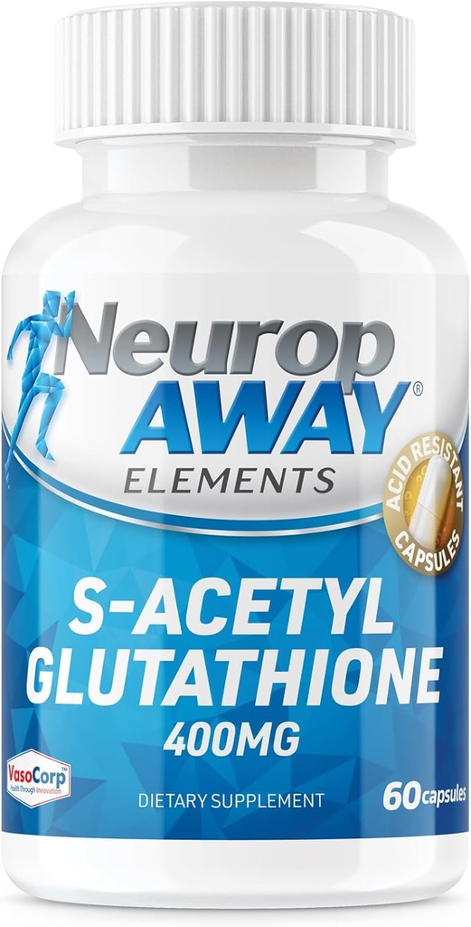 NeuropAWAY Στοιχεία S-Acetyl-Glutathionone 400mg Acid Resistant Caps 60ct (60 400mg κάψουλες ανά φιάλη) 3ο μέρος Δοκιμασμένο Made in a cGMP Facility