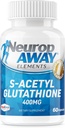 NeuropAWAY Στοιχεία S-Acetyl-Glutathionone 400mg Acid Resistant Caps 60ct (60 400mg κάψουλες ανά φιάλη) 3ο μέρος Δοκιμασμένο Made in a cGMP Facility