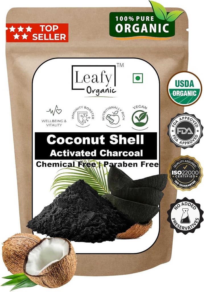 Coconut Activated Charcoal Powder - 1 lb / 16 Oz - Whitens Teeth, Rejuvenates Skin and Hair, Supports Better Digestion