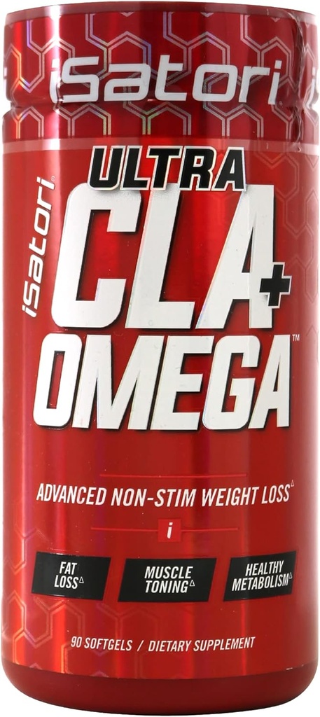 iSatori Ultra CLA Omega 3 6 9, φυσικό βάρος απώλειας λίπους Burner, τονωτικό μυών με Conjugated Λινελαϊκό οξύ, Omega 3 ιχθυέλαιο & Safflower, διεγερτικό-ελεύθερο, 90 Softgels