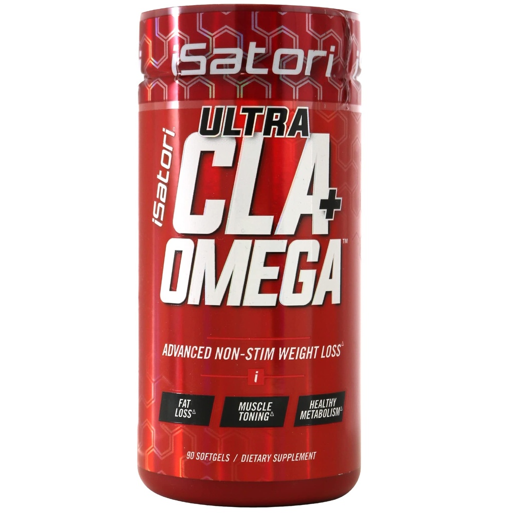 iSatori Ultra CLA Omega 3 6 9, φυσικό βάρος απώλειας λίπους Burner, τονωτικό μυών με Conjugated Λινελαϊκό οξύ, Omega 3 ιχθυέλαιο & Safflower, διεγερτικό-ελεύθερο, 90 Softgels