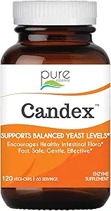 Pure Essence Candex Supplement - Yeast Overgrowth Supplement with Digestive Enzymes, Yeast Μόλυνση Προβιοτική Θεραπεία για Άνδρες και Γυναίκες - 120 Κάψουλες