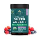 Ancient Nutrition SuperGreens Σκόνη με Προβιοτικά, Βιολογικά Berry Flavor Greens, Φτιαγμένα από Αληθινά Φρούτα, Λαχανικά και Βότανα, Digestive και Ενεργειακή Υποστήριξη, 25 Υπηρεσίες, 6.7oz
