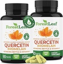 ForestLeaf Quercetin with Bromelain - 1350mg Blend with Vitamin C & Stinging Nettle, Advanced Quercetin 500mg Supplement, Non-GMO Gluten Free, Natural Immune & Respiratory Function 180 Veggie Capsules