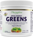 Paradise Herbs, ORAC Energy Greens Powder, Antioxidant Power of 24 Servings of Fruits & Vegetables in 1 Scoop, 15 Servings