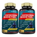 2 συσκευασίες των 60caps Testosterone Συμπληρώματα Booster για άνδρες, ισοδύναμο με 10000mg - Φυσική Σταμίνα, Αντοχή & Ενίσχυση συμπλήρωμα - Ανάπτυξη των μυών, Αύξηση της Απόδοσης, Ενέργεια