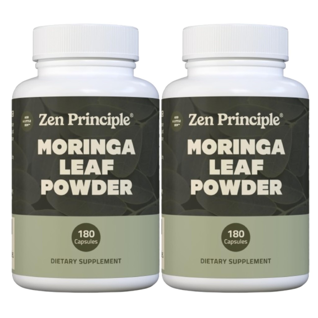 Αρχή Zen Organic Moringa Oleifera. Υπερ-Πρέμιο. Παρέχει μια All Natural Energy Boost και Multi-Vitamin. Ένα ωμό Superfood, Vegan, Χωρίς ΓΤΟ και Χωρίς Γλουτένη. 360 κάψουλες.
